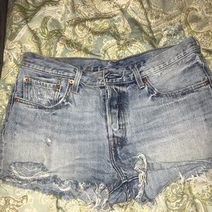 Levi cutoff denim shorts from Urban Outfitters